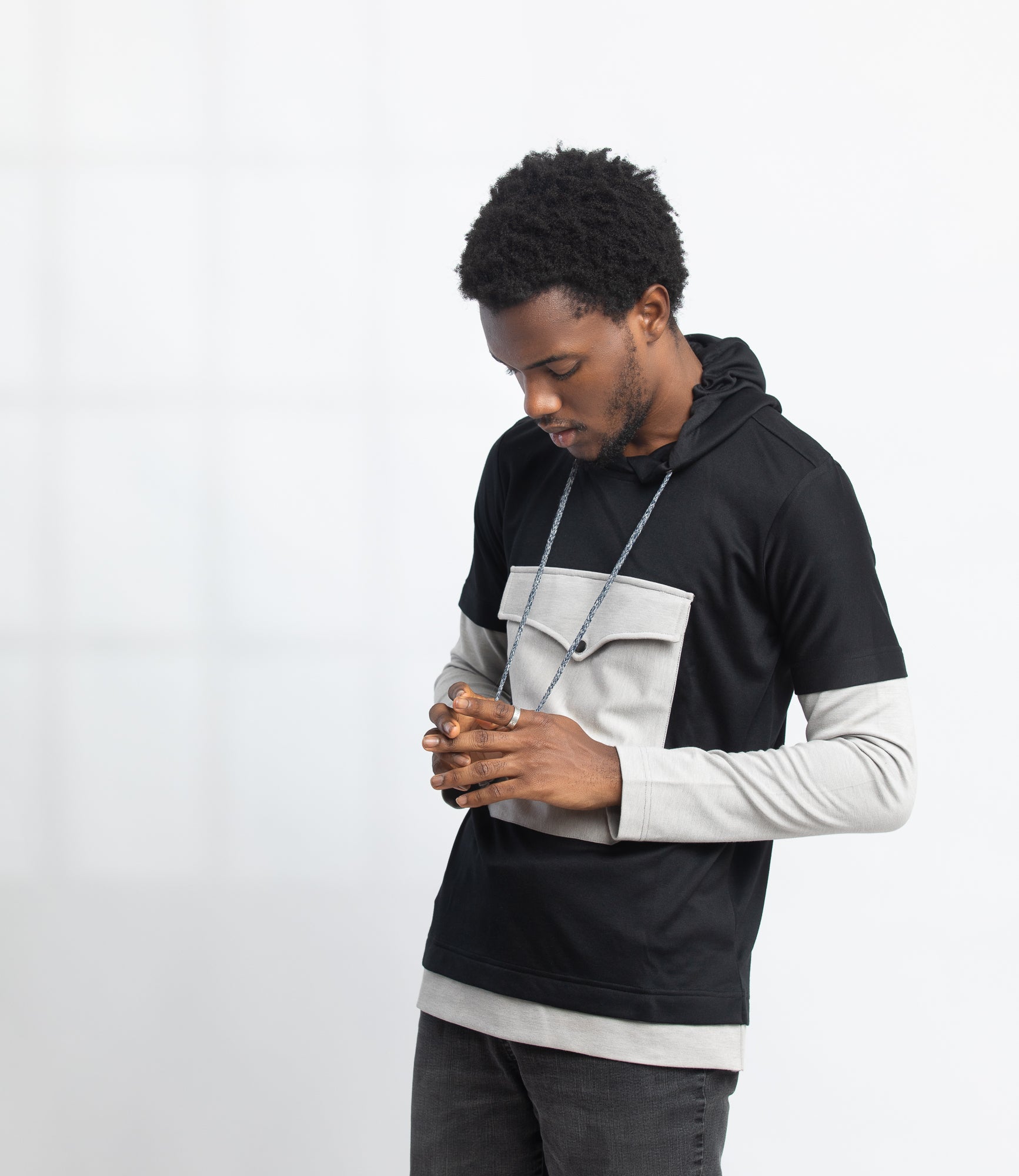 Becky Hoody jurk - retro noga